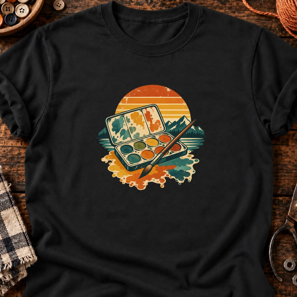 Palette aquarelle rétro T-Shirt — video